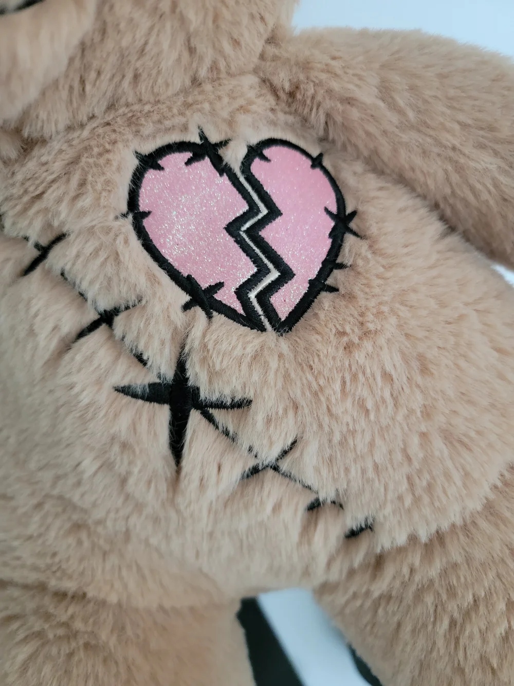 Plush Teddy Bear Backpack with Pink Patch Heart-Spirit Halloween